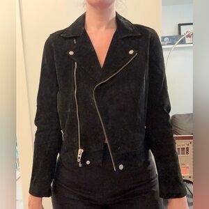 Blank NYC Black Suede Moto Jacket